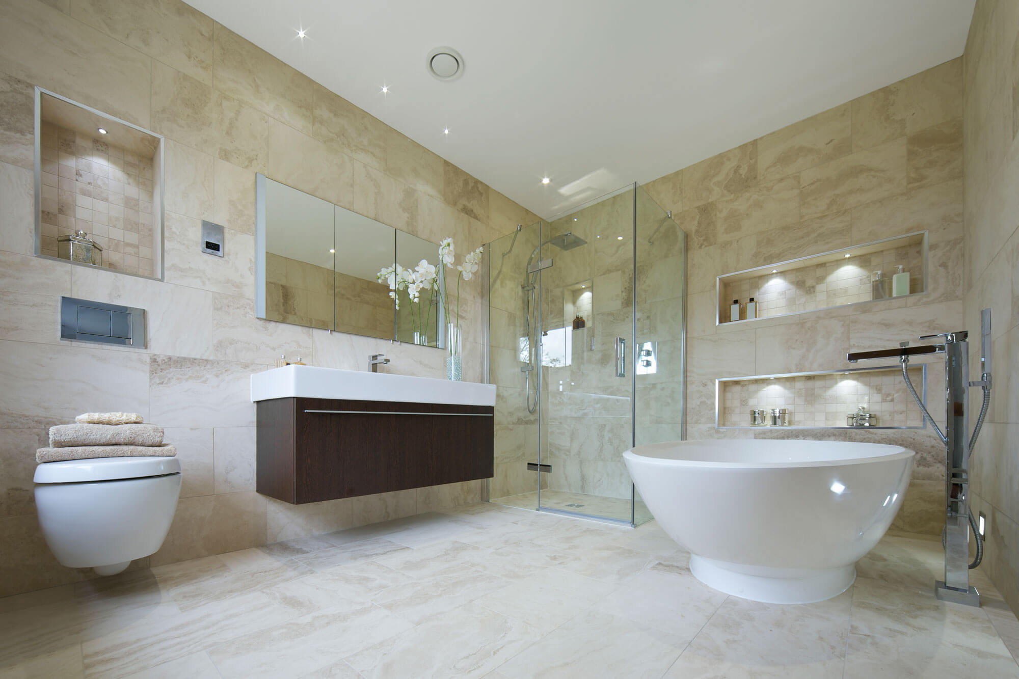 Naturstein, beige, Marmor, Boden, Wandverkleidung, Bad, Anwendung