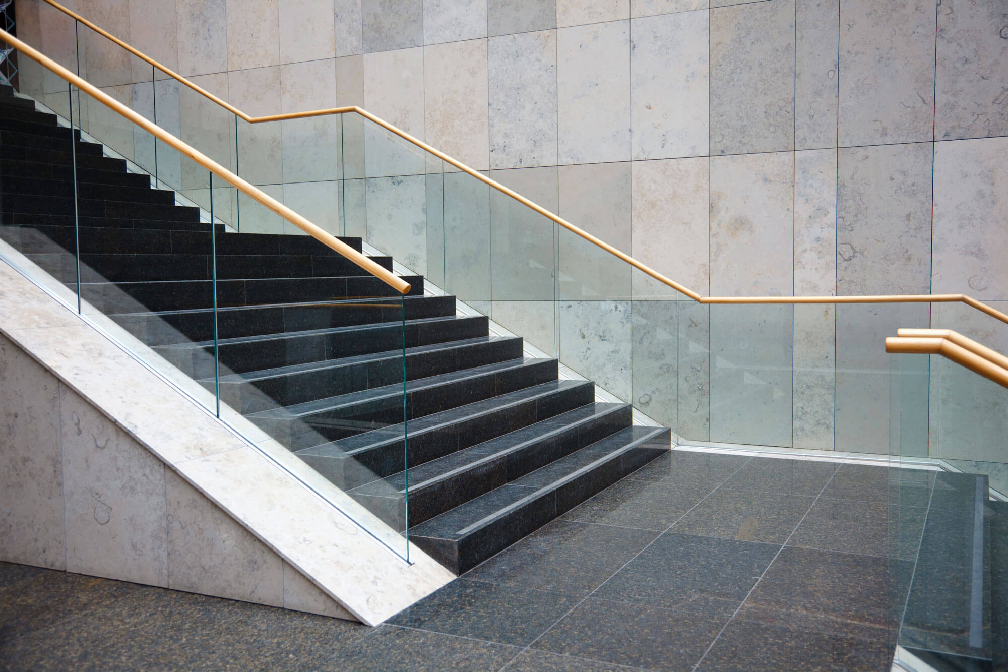 Naturstein, schwarz, grau, beige, Granit, Treppe, Boden, Anwendung