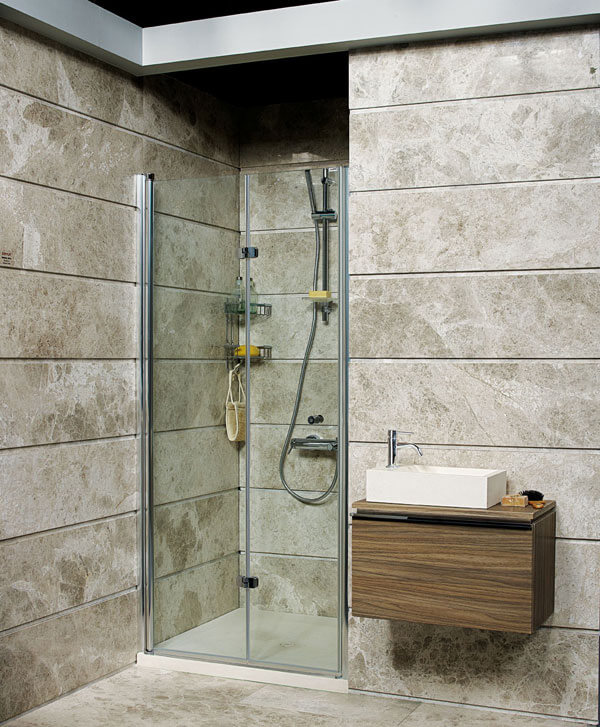 Naturstein, beige, Travertin Silver, Boden, Wandverkleidung, Bad