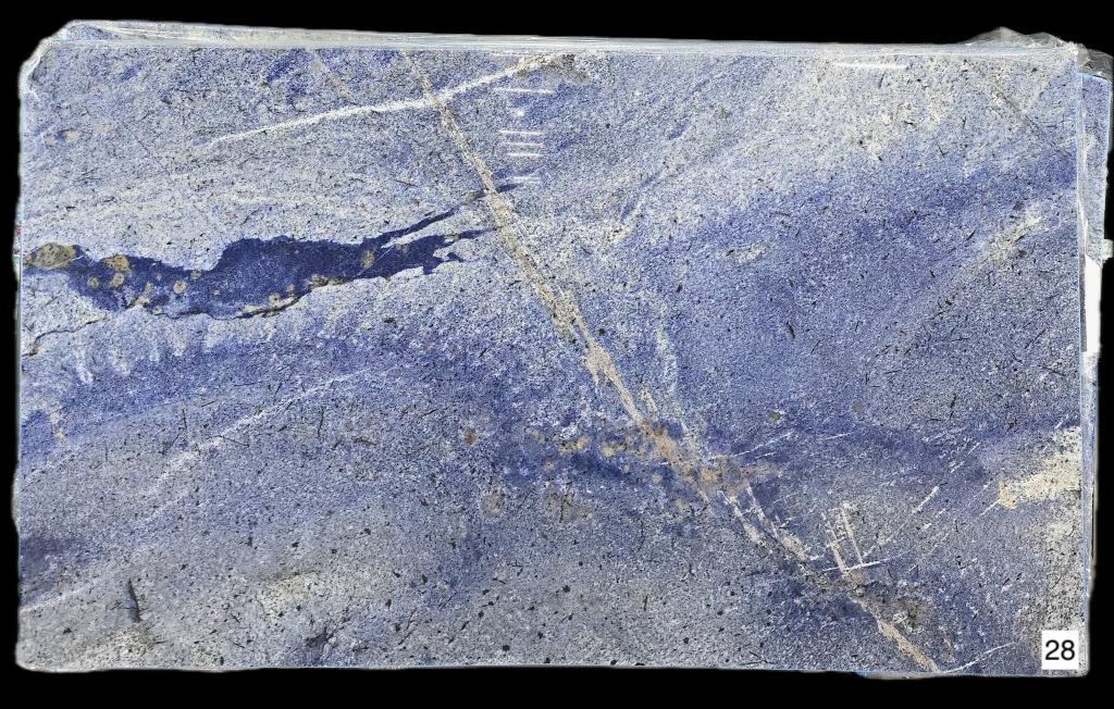 Naturstein, blau mit Struktur, Quarzit, Azul Bahia, Rohtafel