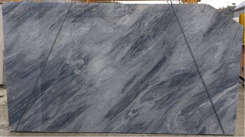 Naturstein, grau mit Struktur, Marmor, Bardiglio Nuvolato, Rohtafel