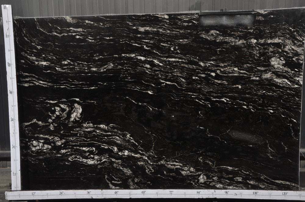 Naturstein, schwarz mit Struktur, Quarzit, Black Titanium, Rohtafel